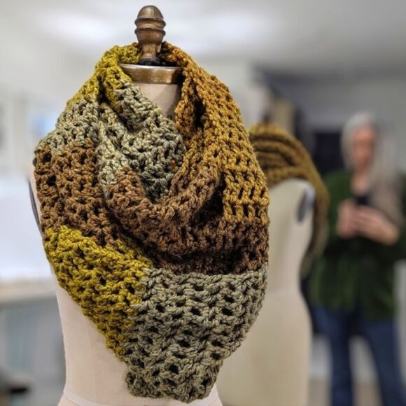 Hand Crochet Infinity Scarf - Picture 3 of 5